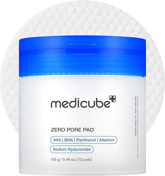 medicube Toner Pads Zero Pore Pad 2.0 | Dual-Textured Facial Pad for Exfoliation and Pore Care with 